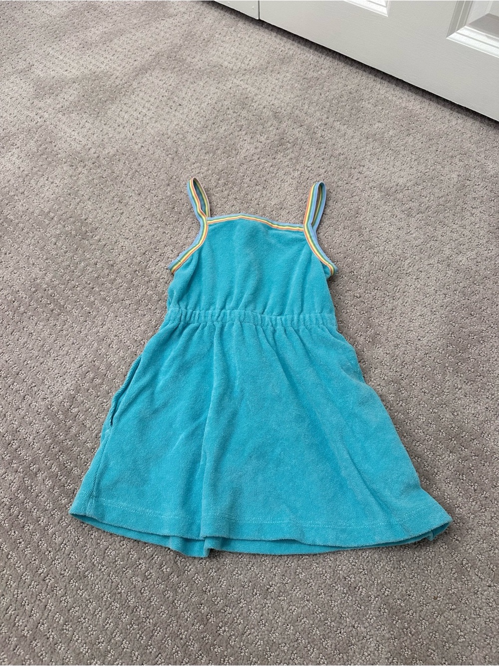 Hanna Andersson Loop Terry Beach Dress with Pockets, Size 3T, Tidepool